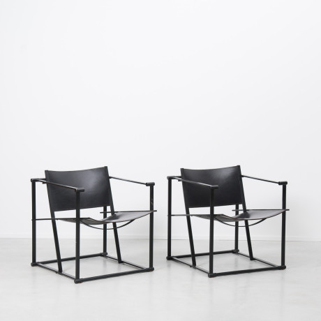 Radboud Van Beekum FM62 Black Cube Chairs