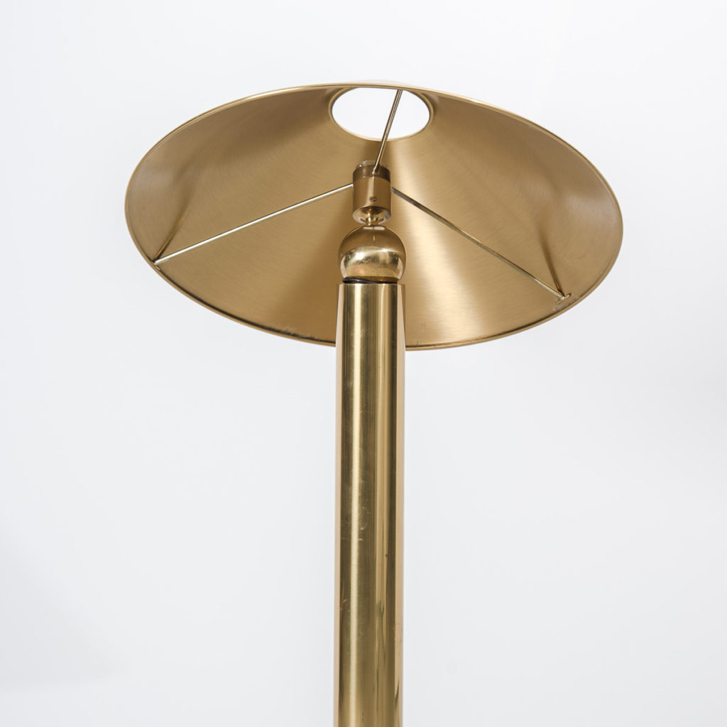 Midcentury conical brass floor lamp