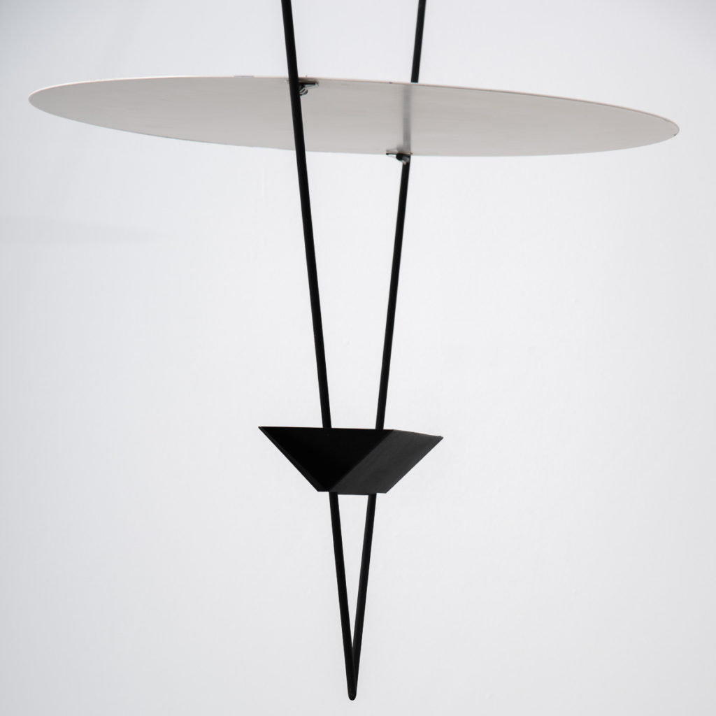 Mario Botta inverted triangle lamp