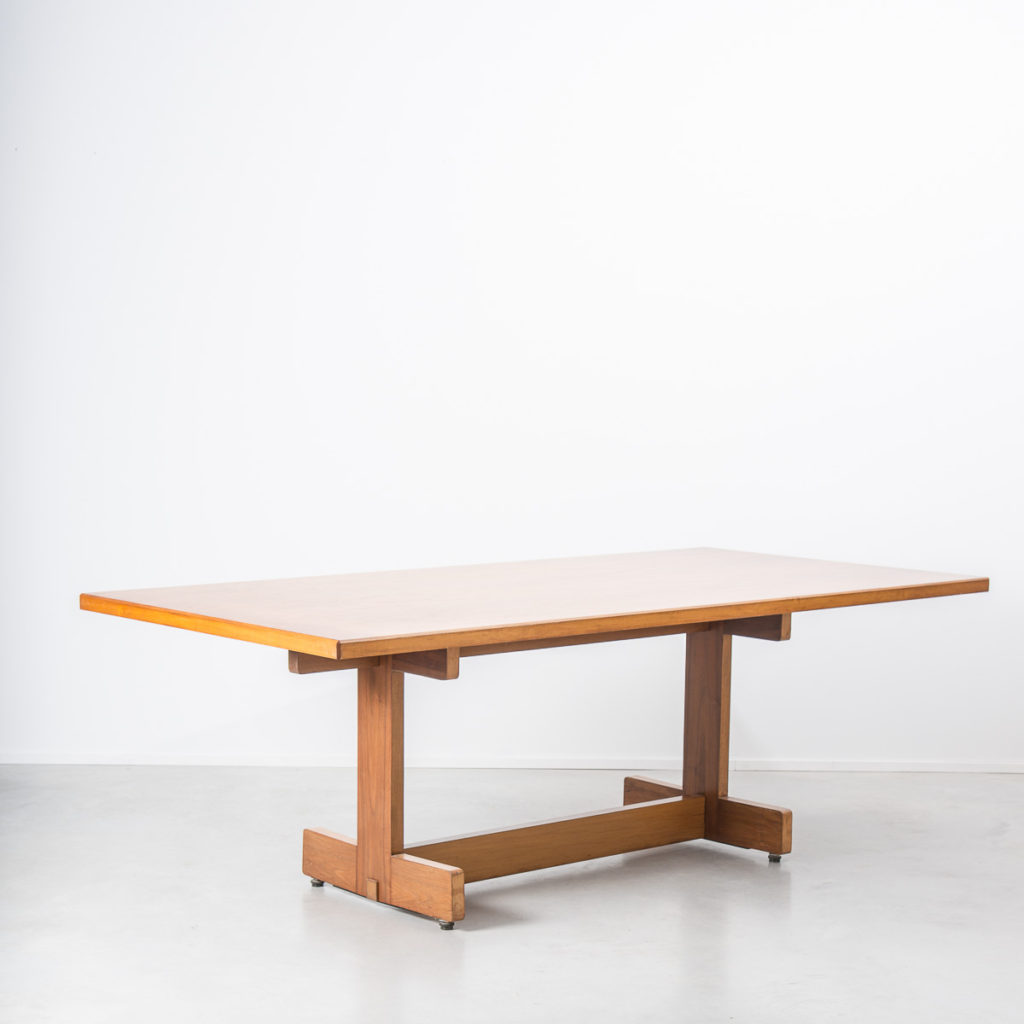Architect designed teak dining table 