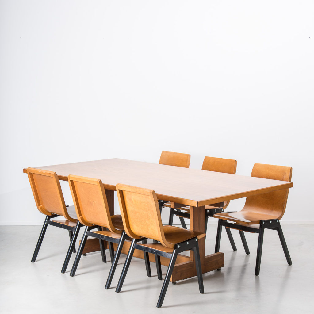Architect designed teak dining table 