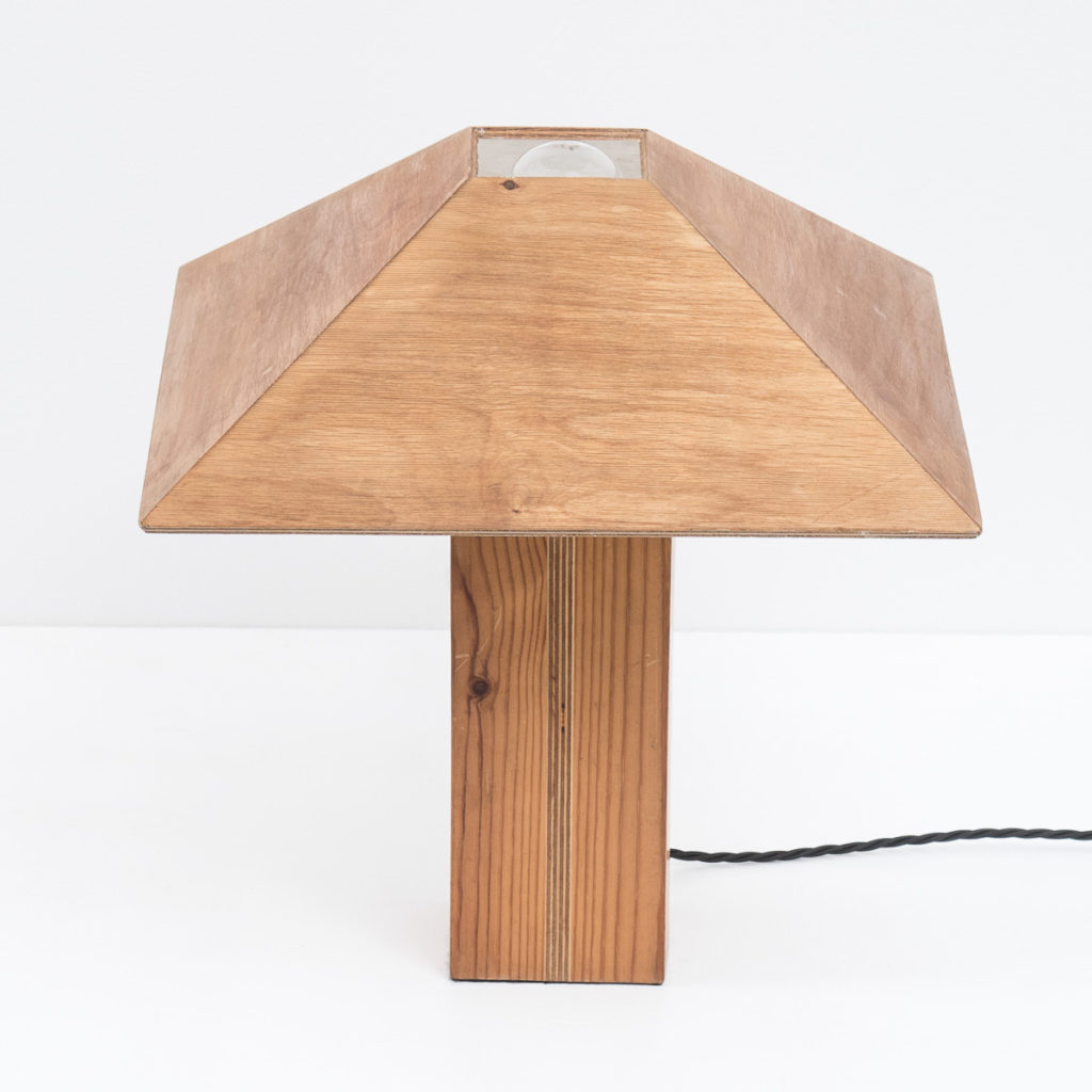 Pair of plywood wooden lamps