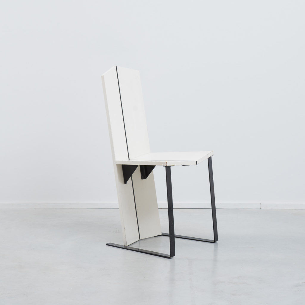 White De Stijl side chair
