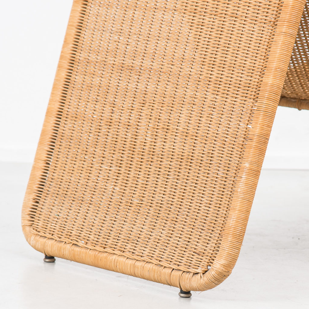 Rattan easy chair after Tito Agnoli