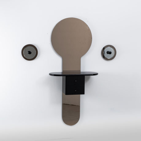 Wall mounted mirror and console