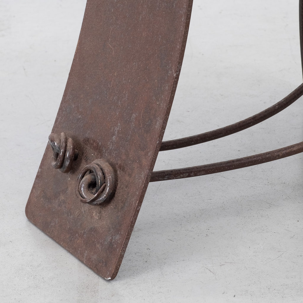 Blacksmith crafted steel side chair