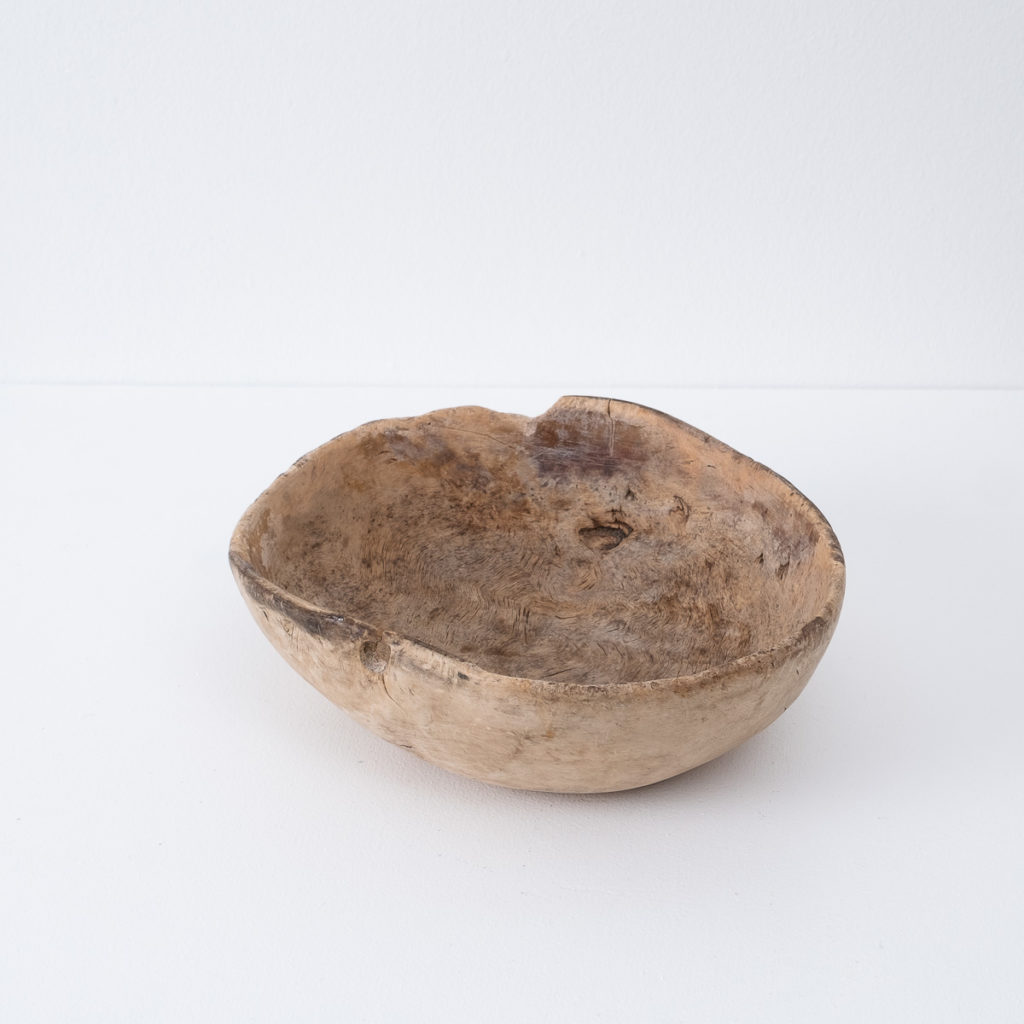 Hand crafted wooden dough bowl