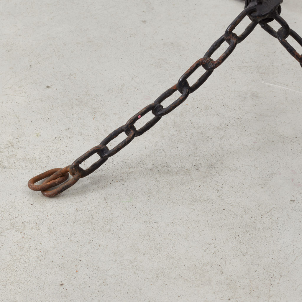 French iron chain-link floor lamp