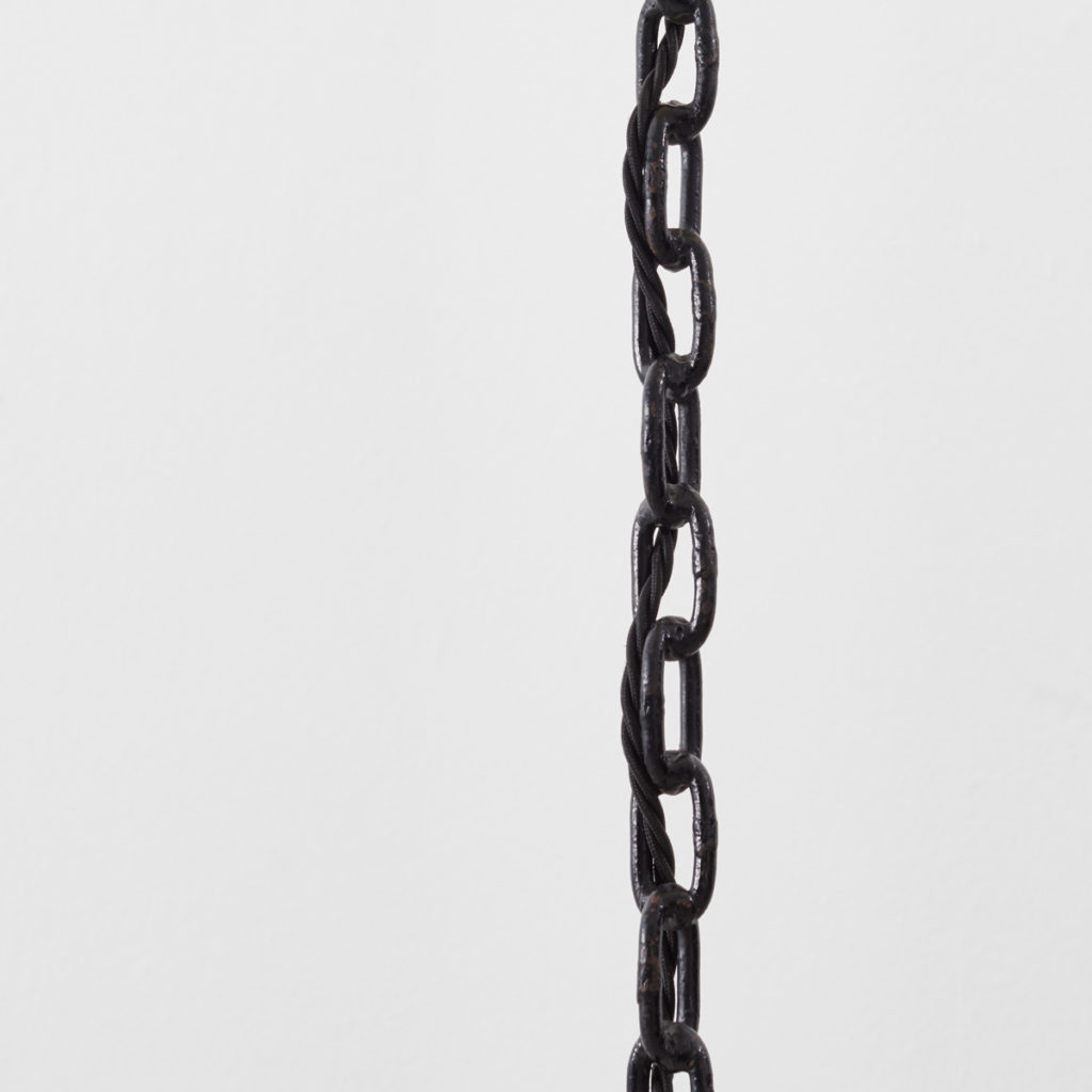 French iron chain-link floor lamp