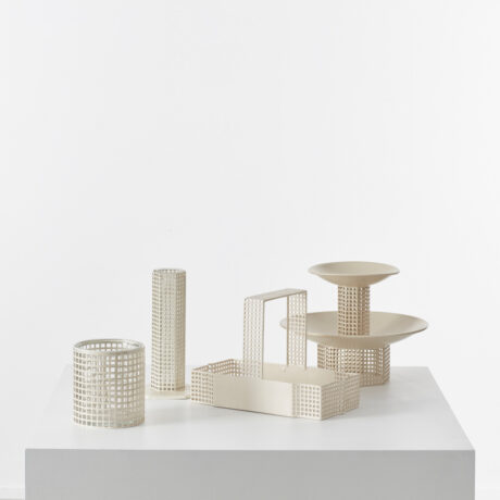 Josef Hoffmann metal table set c1905