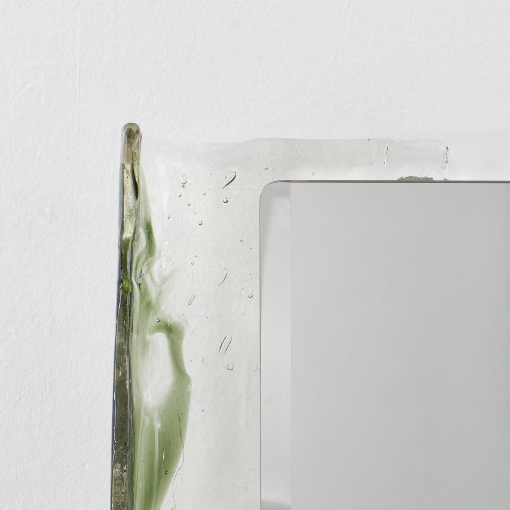 Carlo Nason Murano attr. glass mirror & shelf