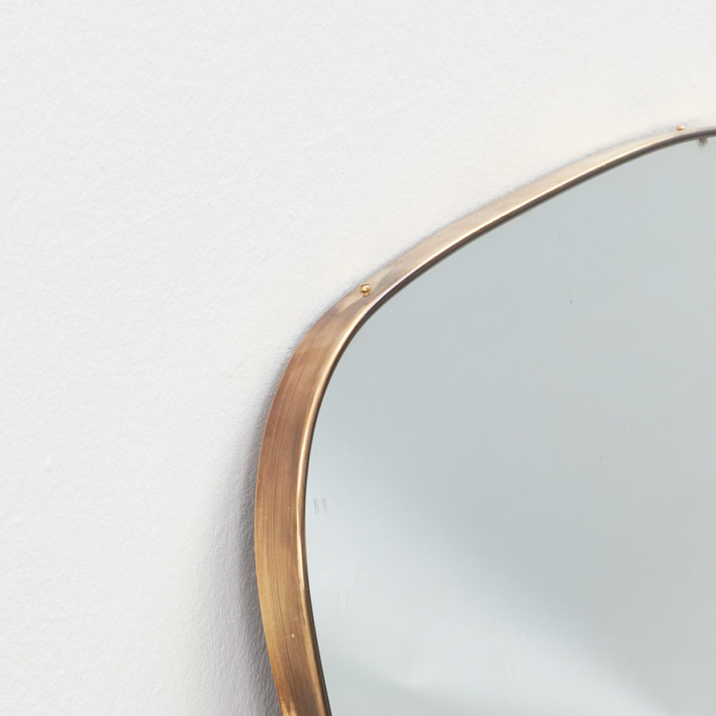 Small Italian brass mirror (b)