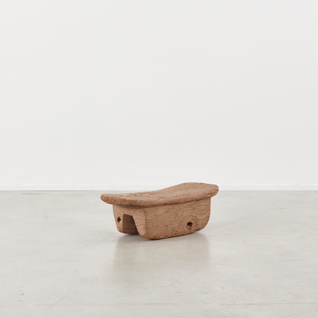 Wooden meditation stool