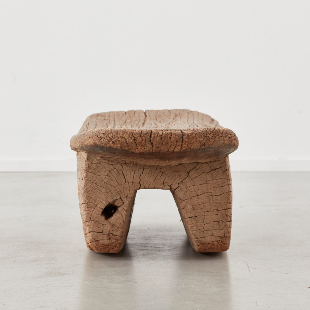 Wooden meditation stool