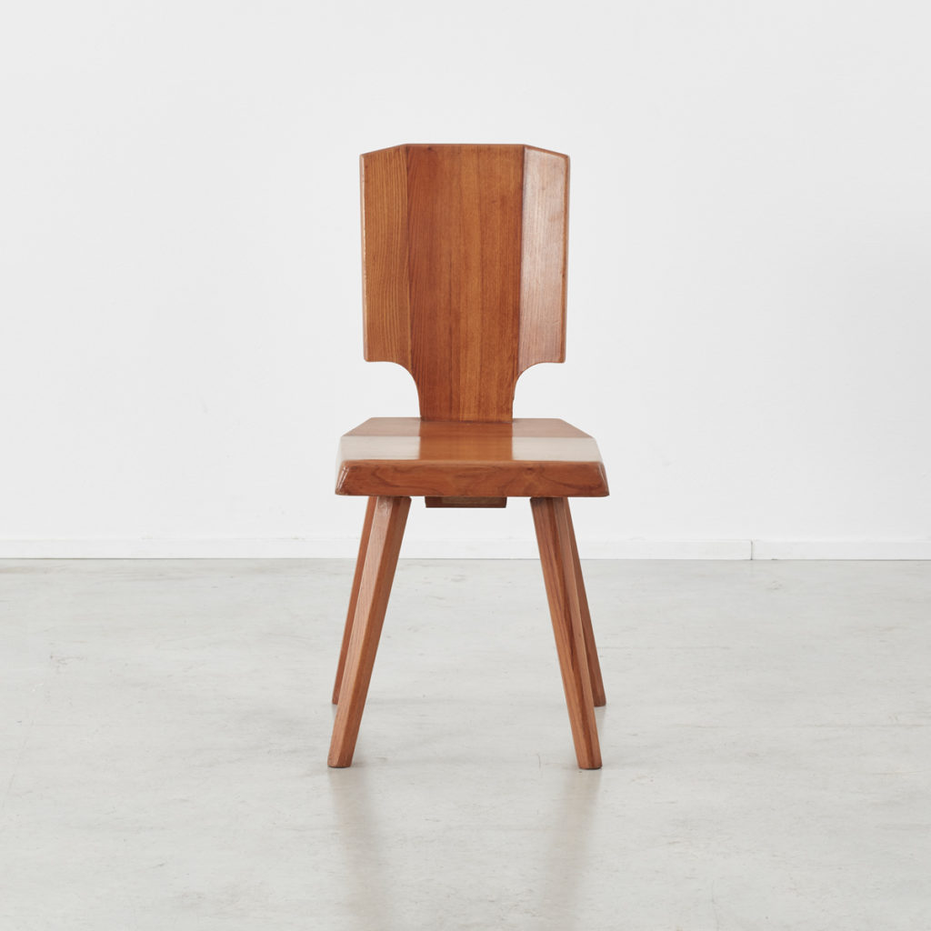 Pair S28 Pierre Chapo dining chairs