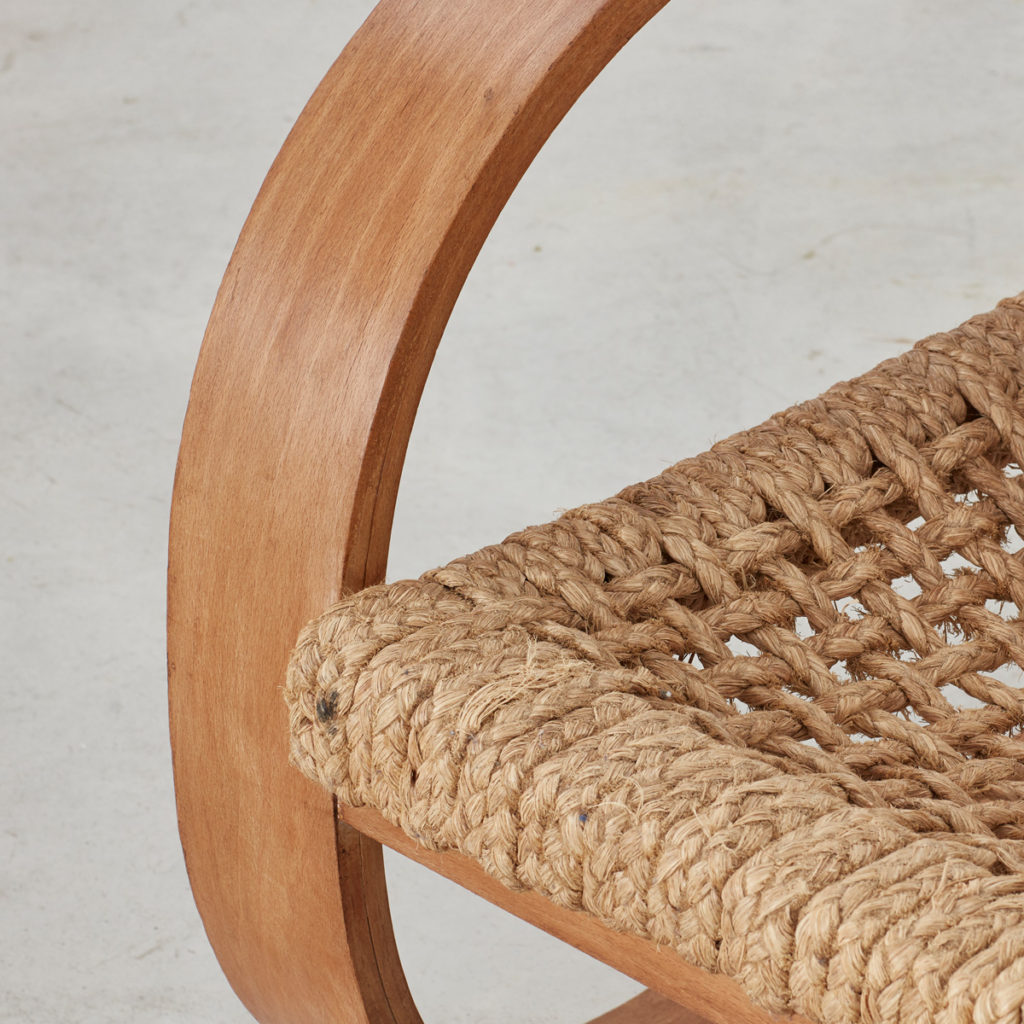 Pair Audoux and Minet rope chair 