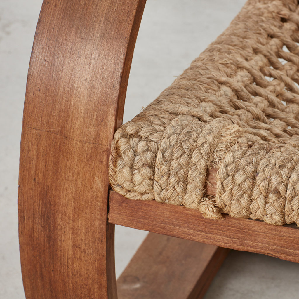 Pair Audoux and Minet rope chair 