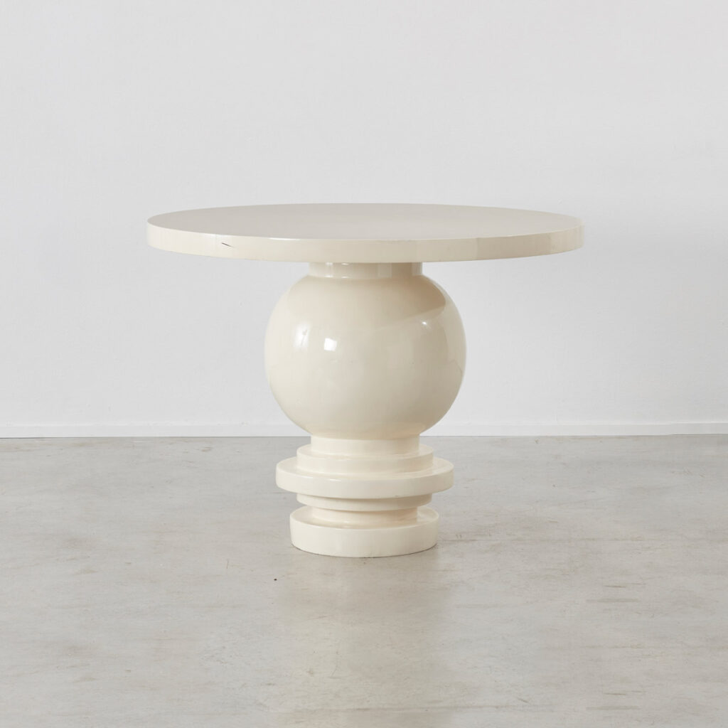 Sculptural fiberglass table