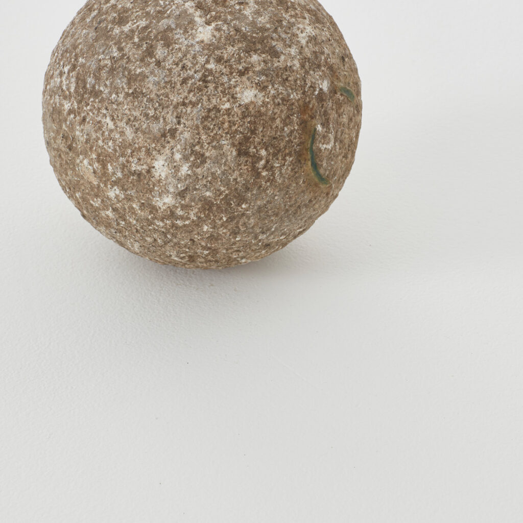 Old stone finial ball ornament