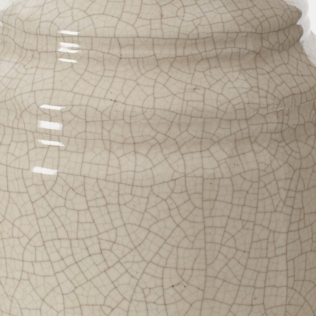 White crackle glaze Art Deco vase