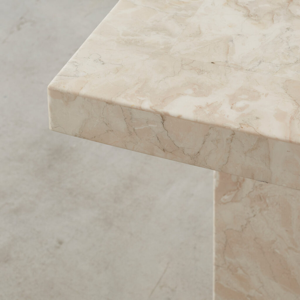Blush marble console table