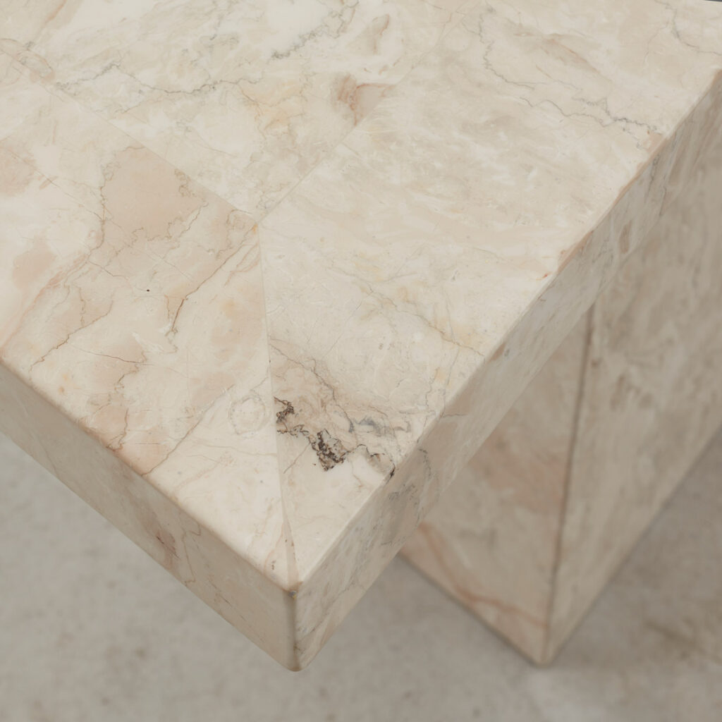 Blush marble console table