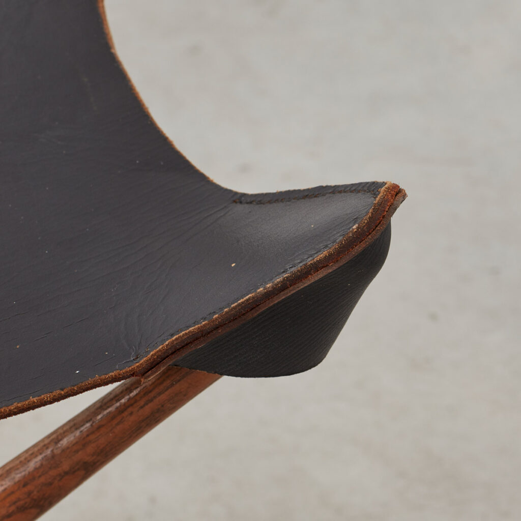 Leather fold out travel stool