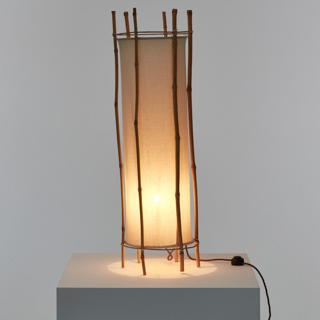 Louis Sognot bamboo floor lamp