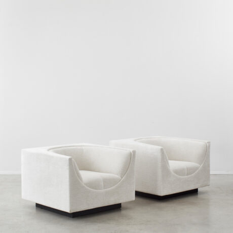 Jorge Zalszupin pair Cubo chairs