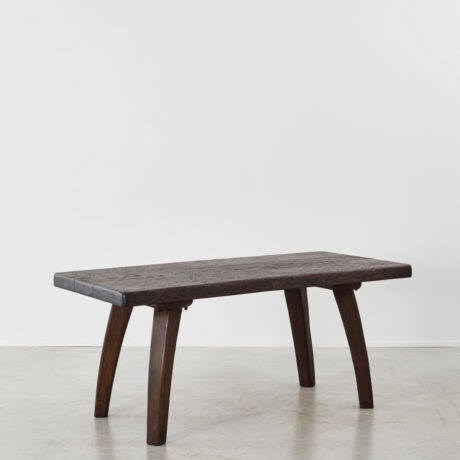 Brutalist oak dining table