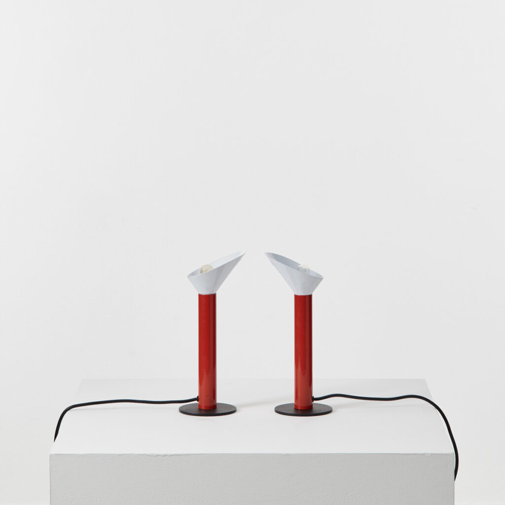 Pair of postmodern table lamps