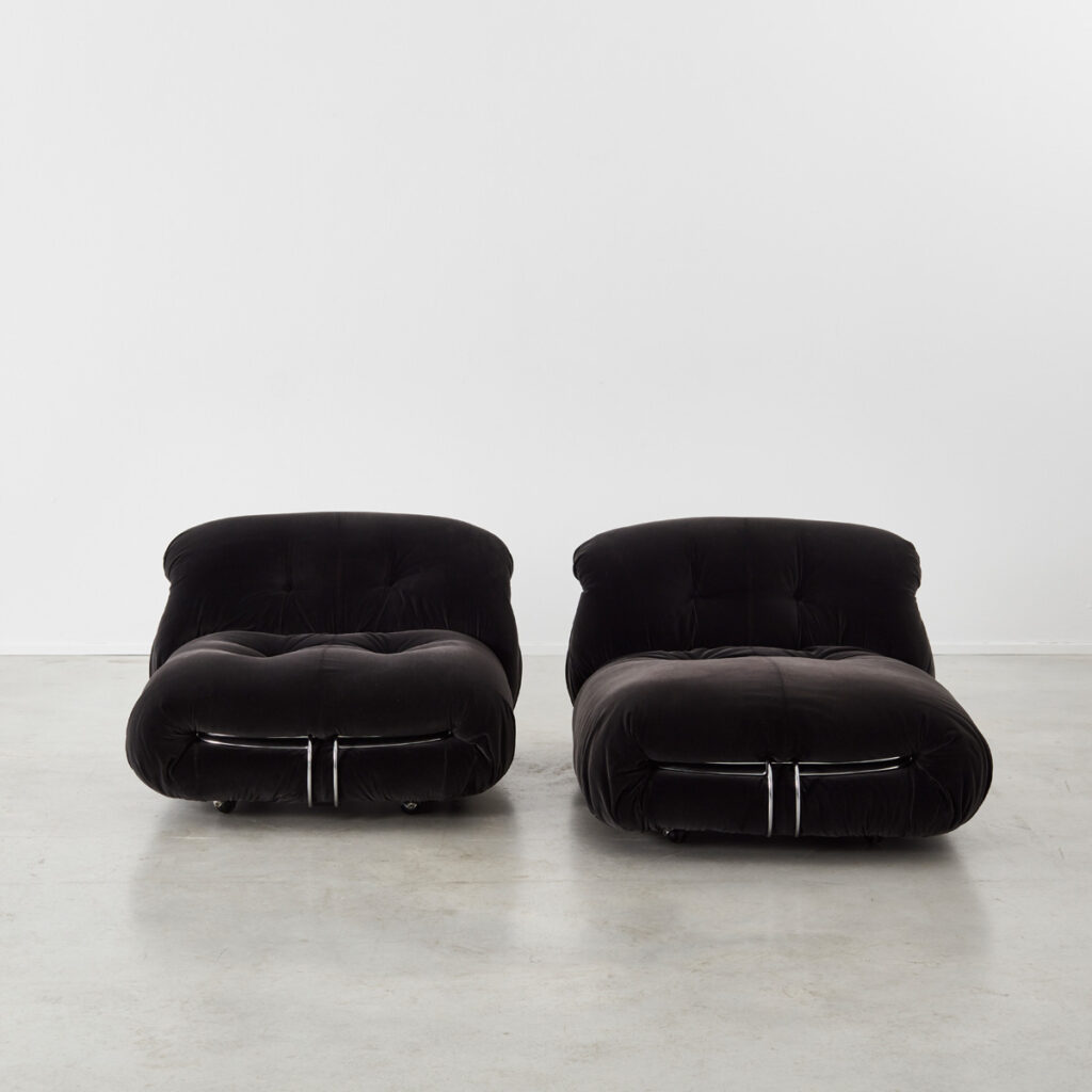 Afra and Tobia Scarpa Soriana lounge chairs (2)