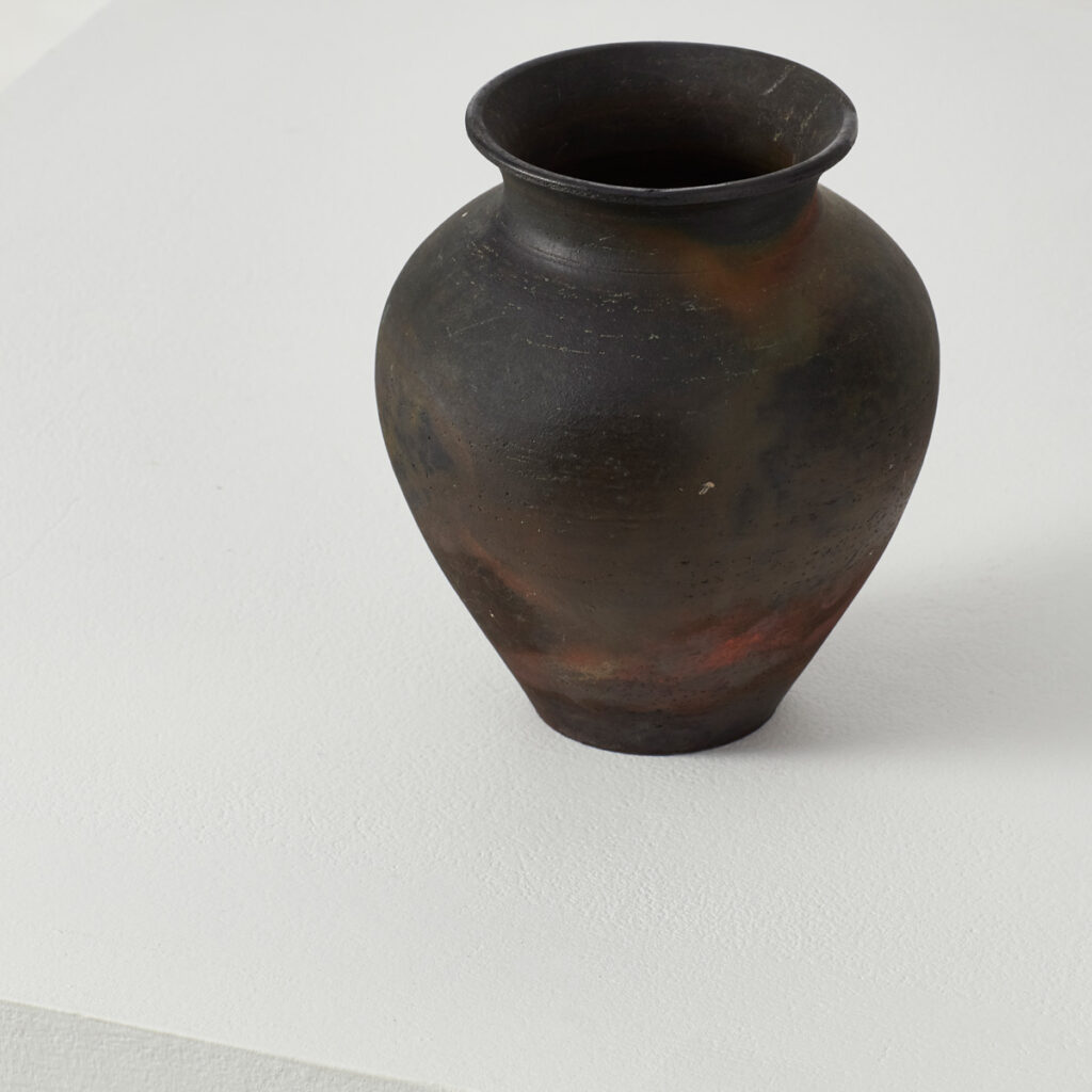 Raku Fired Ceramic Vase