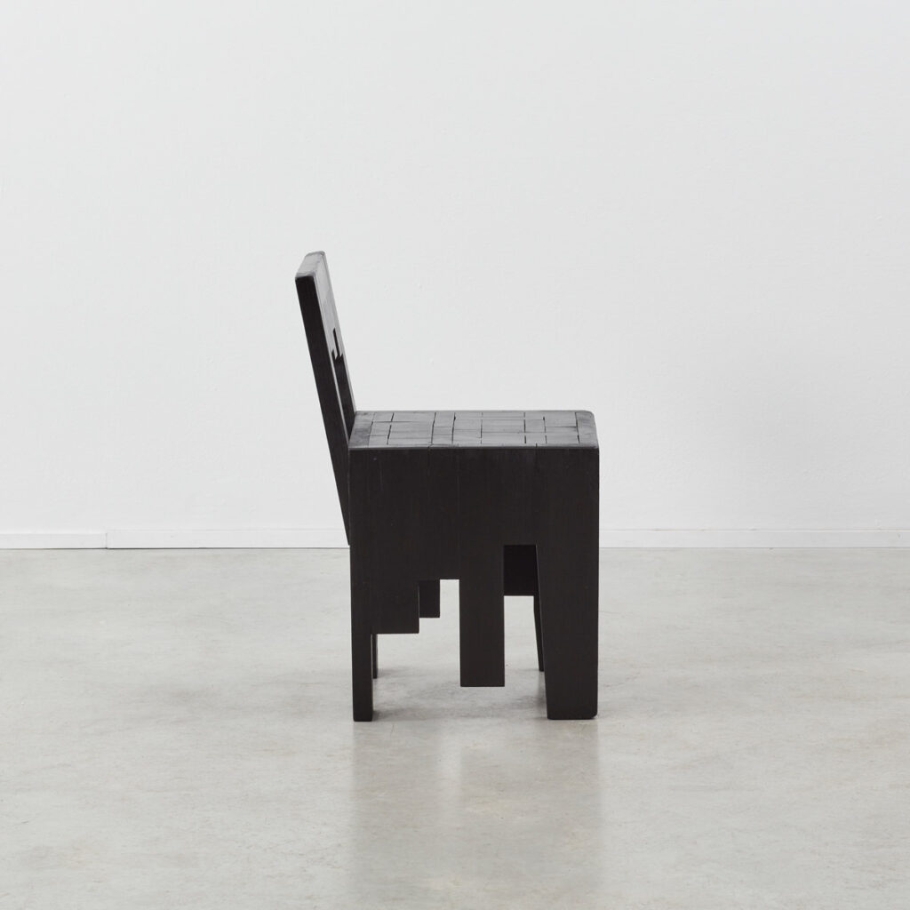 Constructivist wooden prototype chair