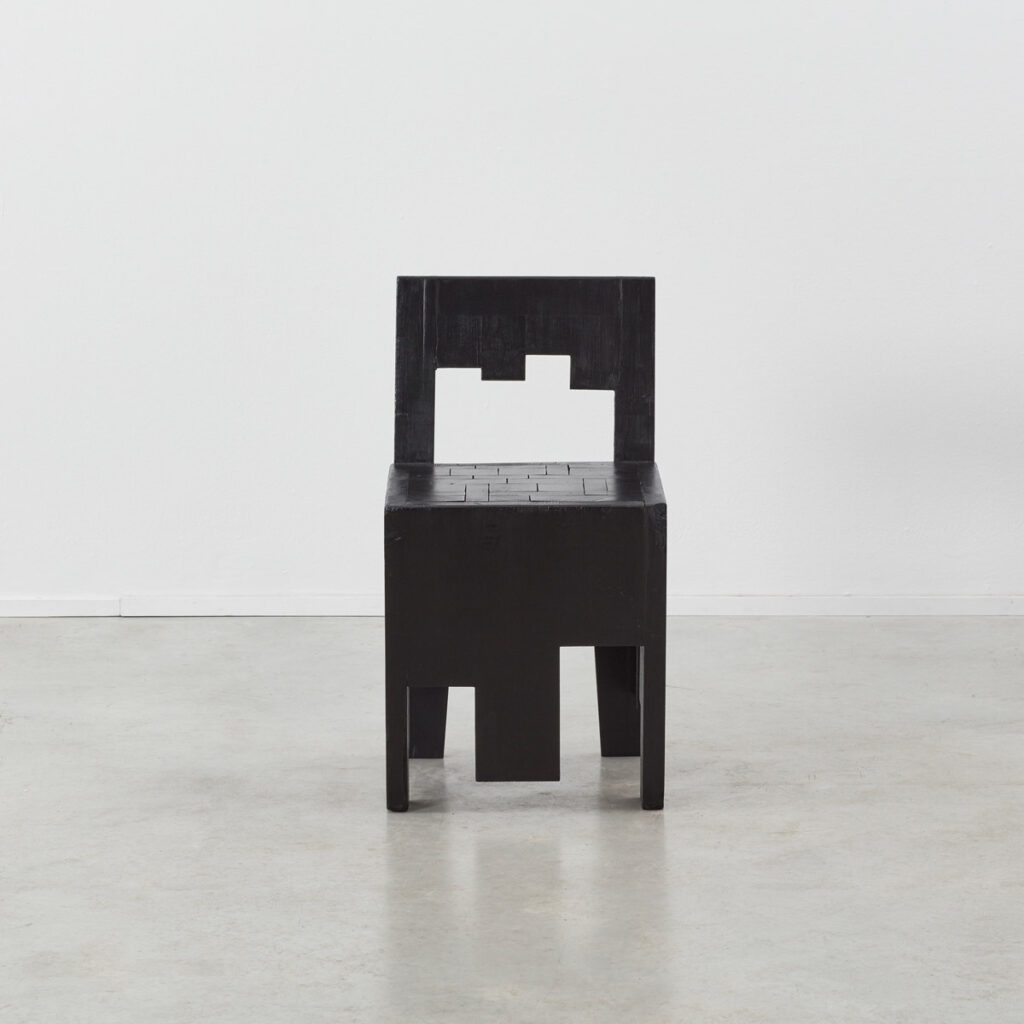 Constructivist wooden prototype chair