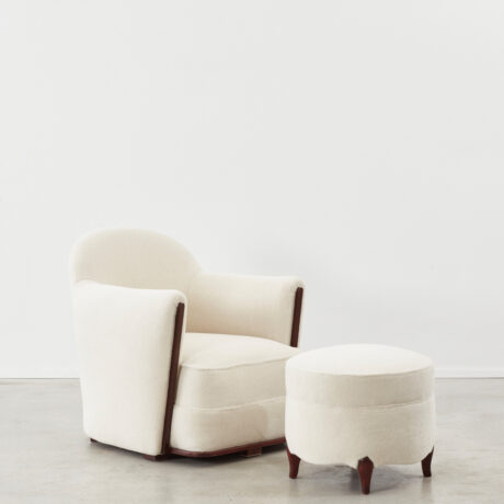 Leleu Armchair and footstool