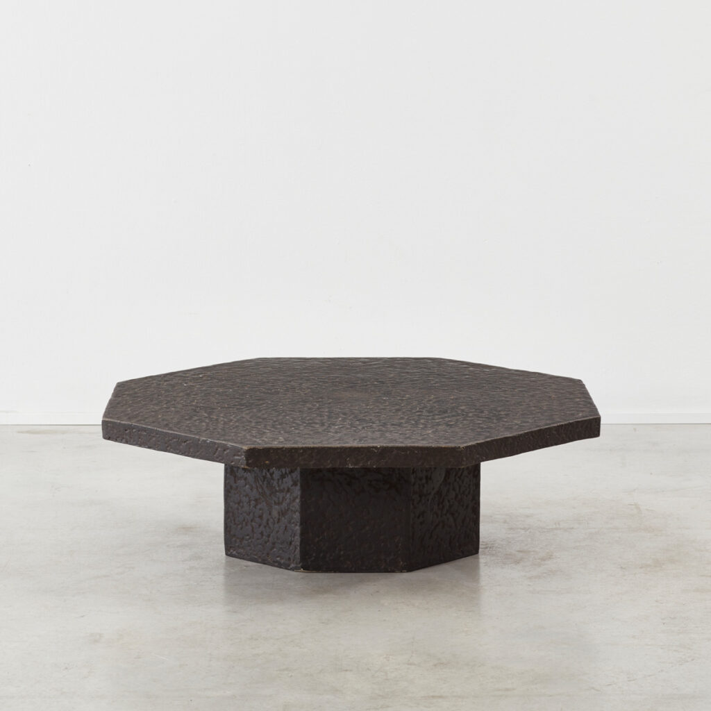 Brutalist octagonal coffee table