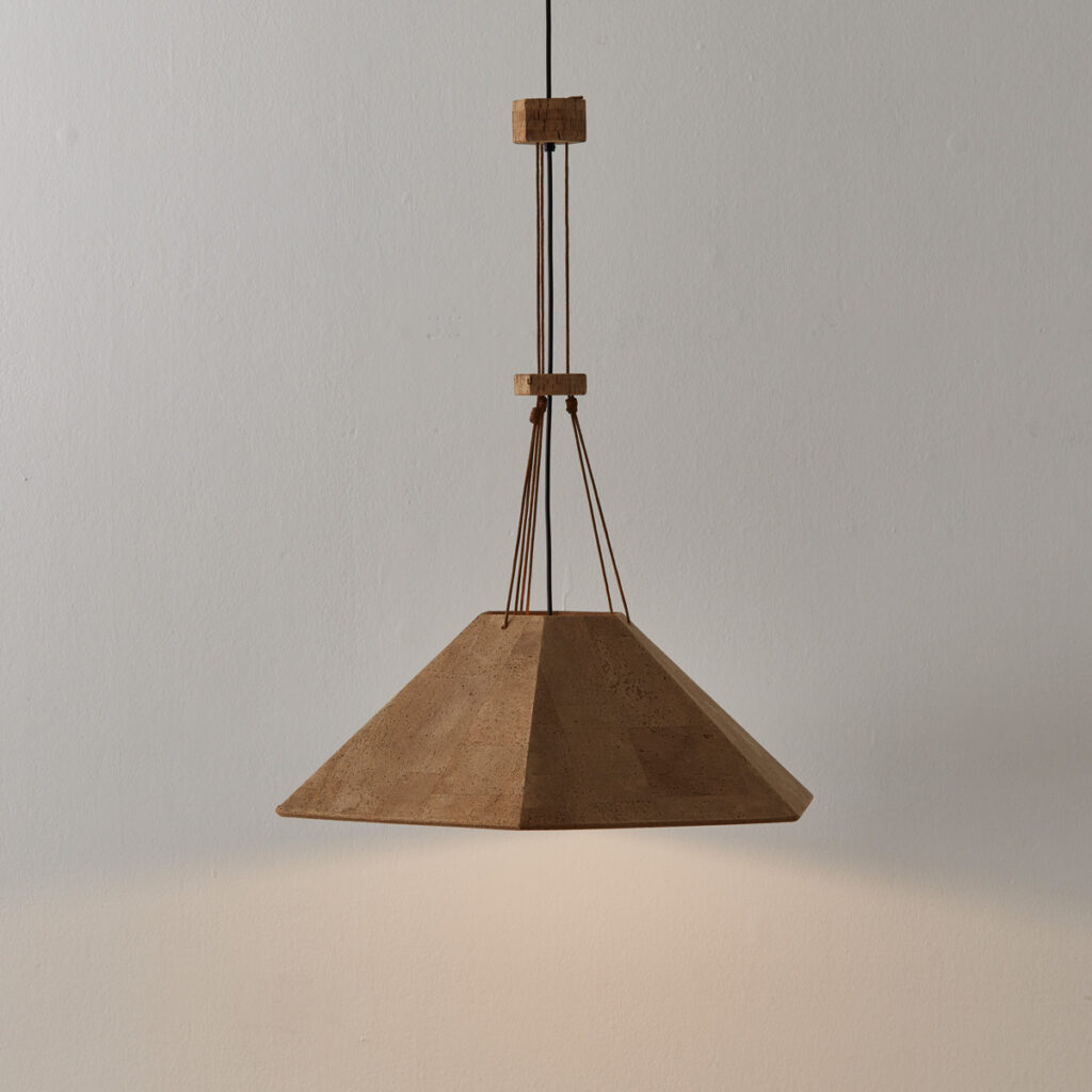 Ingo Maurer cork ceiling lamp