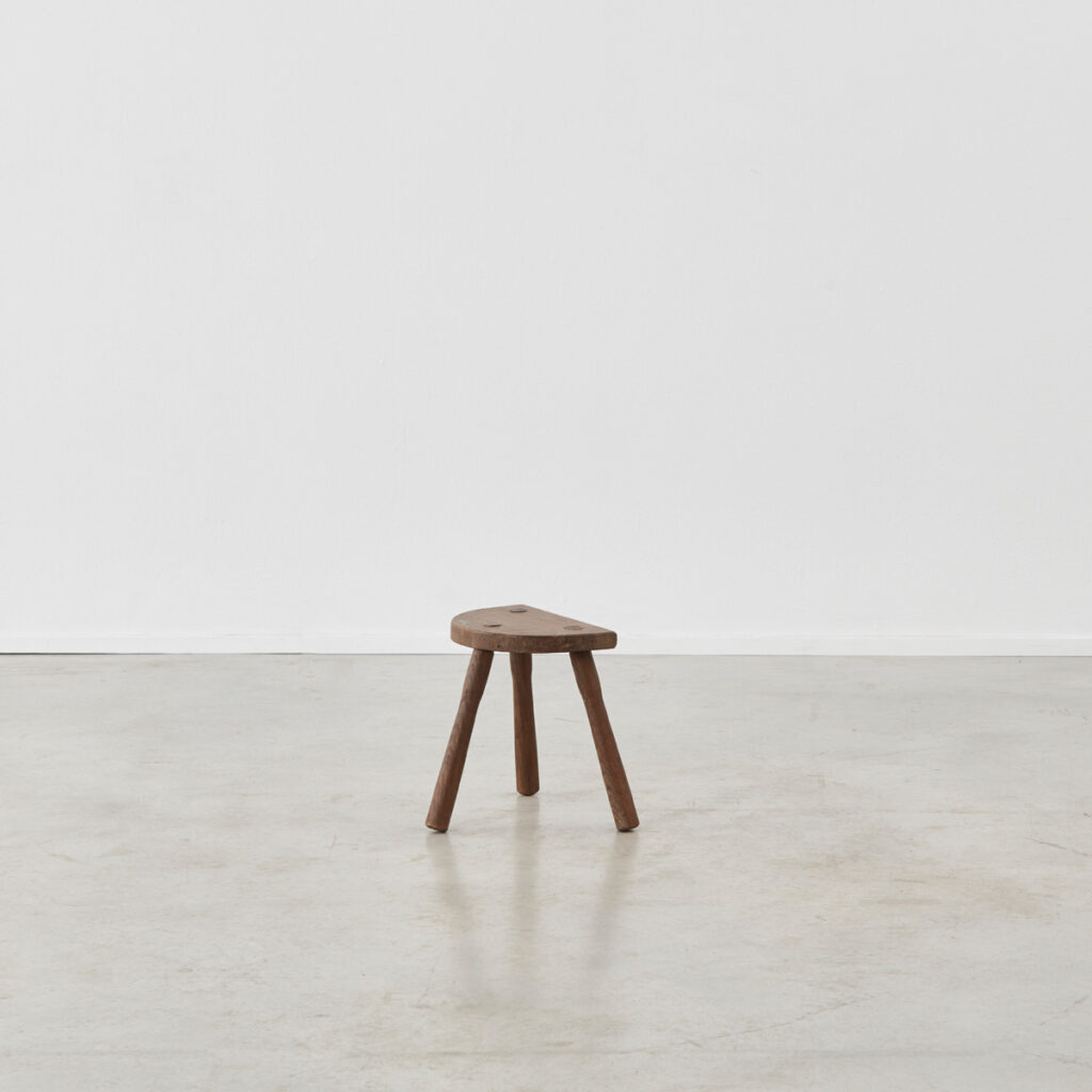 Semi circular wooden stools