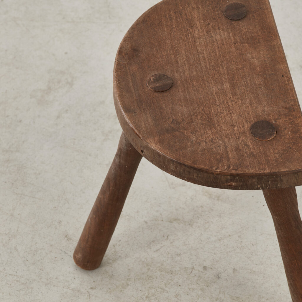 Semi circular wooden stools