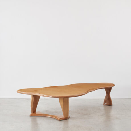 Freeform wooden coffee table