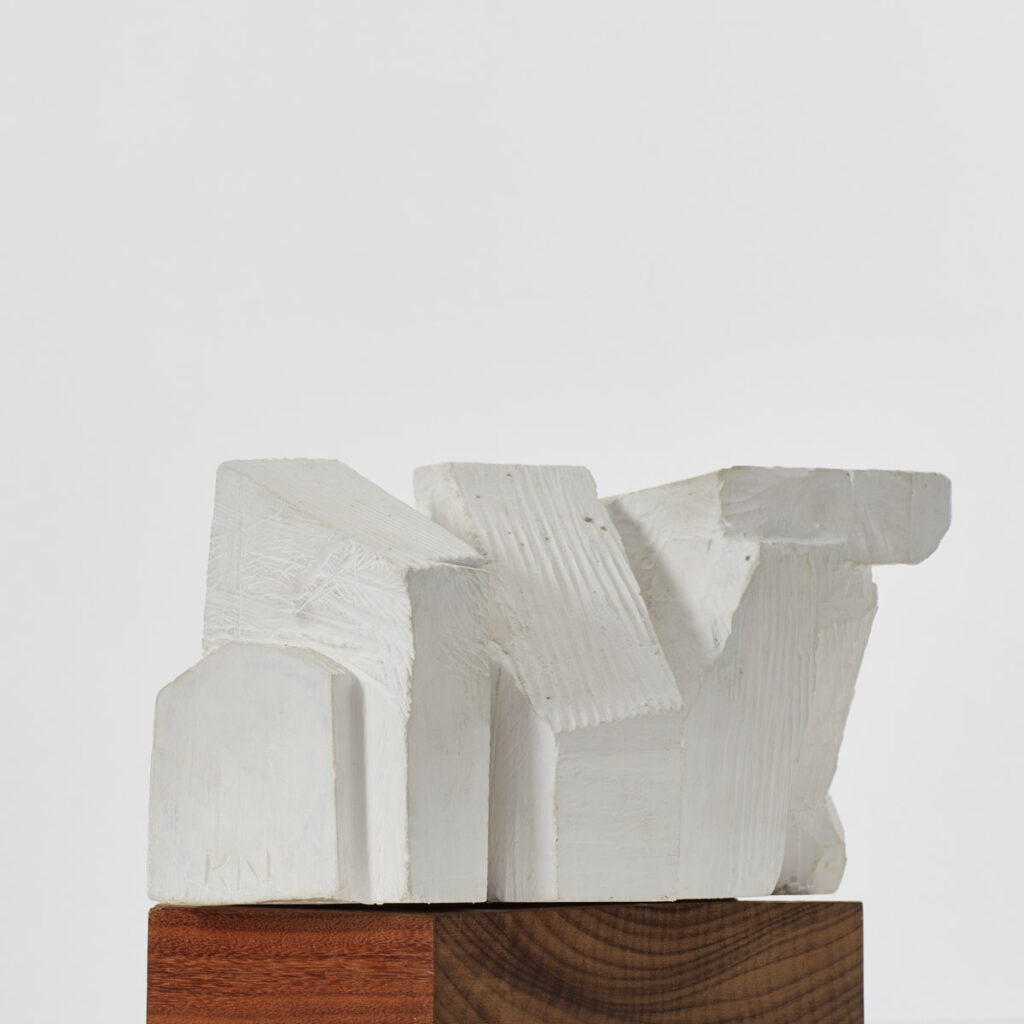 Keith Newstead abstract carved plaster sculpture
