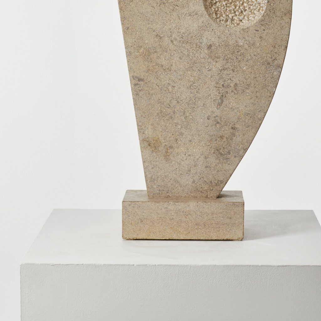 Large limestone abstract sculpture