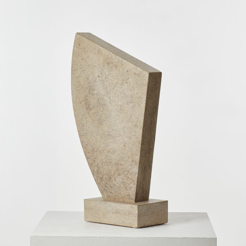 Large limestone abstract sculpture