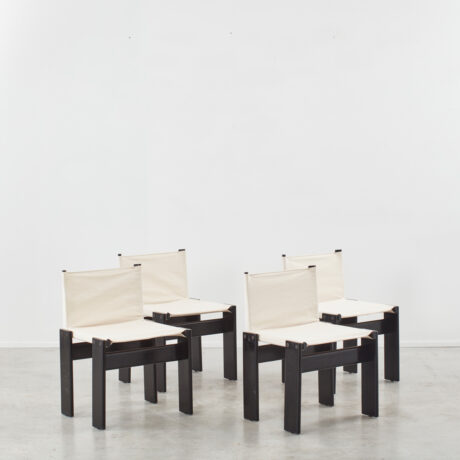 Scarpa white canvas Monk chairs