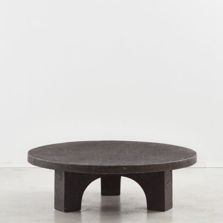Round tripod resin coffee table