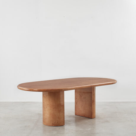 Aldo Tura lacquered goatskin oval table