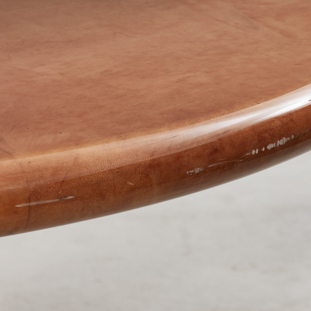 Aldo Tura lacquered goatskin oval table