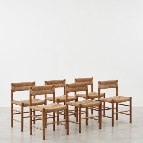 Set of six Charlotte Perriand Dordogne chairs