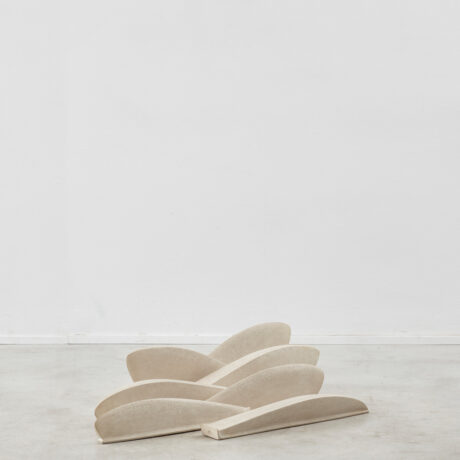 Set of seven abstract sculptures